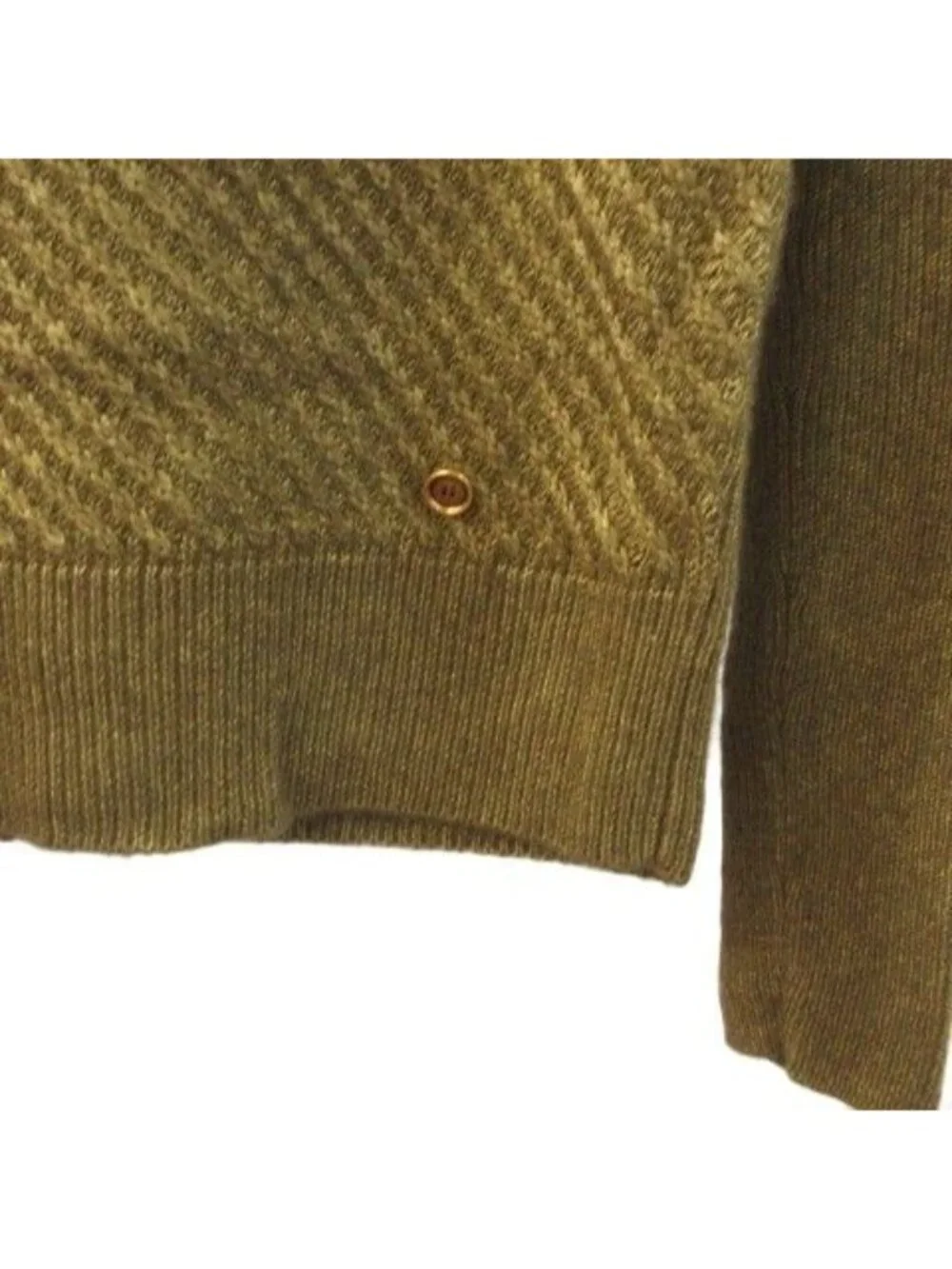 Louis Vuitton Cashmere Silk Knit Pullover Brown Top Sweater XS